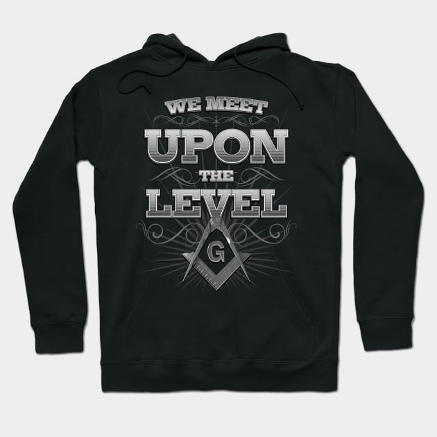 Meet Upon The Level Masonic Freemason Hoodie by Master Mason Made